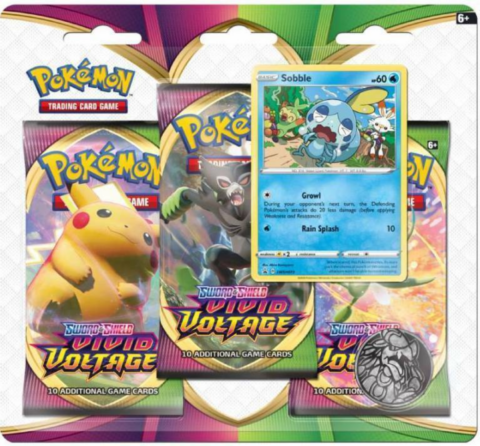 Pokémon TCG Sword & Shield - Vivid Voltage: 3 pack blister - Sobble_boxshot