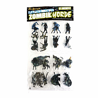Flat Plastic Miniatures: Zombies Horde 31Pc