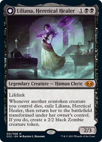 Liliana, Heretical Healer // Liliana, Defiant Necromancer (Foil)_boxshot