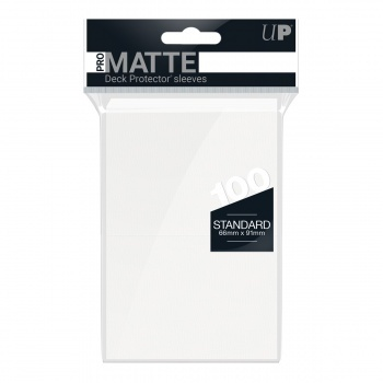 100ct Pro-Matte White Standard Deck Protectors_boxshot
