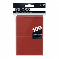 PRO-Gloss 100ct Standard Deck Protector® sleeves: Red