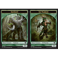 Elephant // Elf Warrior [Token]