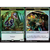 Dinosaur // Treasure (Foil) [Token]