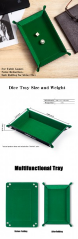 Rectangle Folding Dice Tray (Green)_boxshot