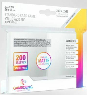 (66x91 mm) Gamegenic - Matte Standard Sleeves Value pack 200_boxshot