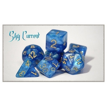 Halfsies Dice Sky Current - Upgraded Dice Case (7 Polyhedral Dice Set)_boxshot