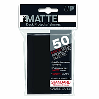 50ct Pro-Matte Black Standard Deck Protectors