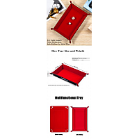 Rectangle Folding Dice Tray (Red)