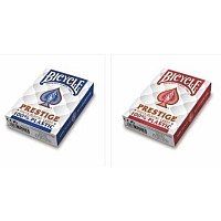 Bicycle Prestige Jumbo poker cards Red or Blue, 100% plastic