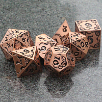 Copper Metal Dice for Call of Cthulhu DND Dice Set