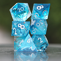 Sharp Edge Resin DND Dice Set - Blue Sea