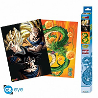 DRAGON BALL - Set 2 Chibi Posters - Goku & Shenron (52x38 cm)
