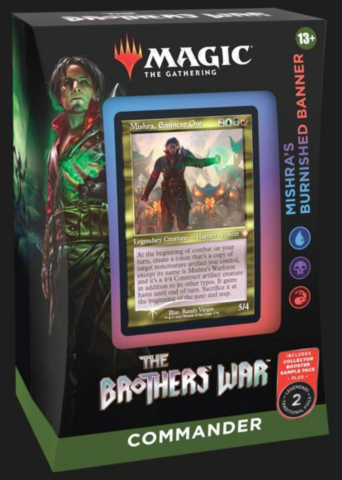 Magic The Gathering: The Brothers' War Commander Deck Mishra's Burnished Banner_boxshot