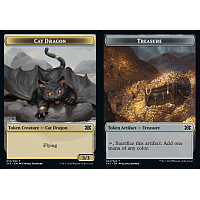 Cat Dragon // Treasure (Foil) [Token]