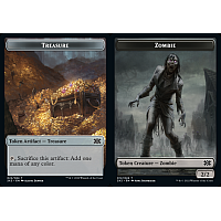 Treasure // Zombie (Foil) [Token]