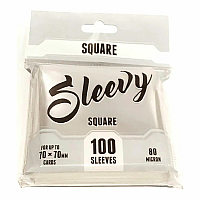 Sleevy SQUARE – Clear/klara (100 sleeves for 70x70 mm cards)